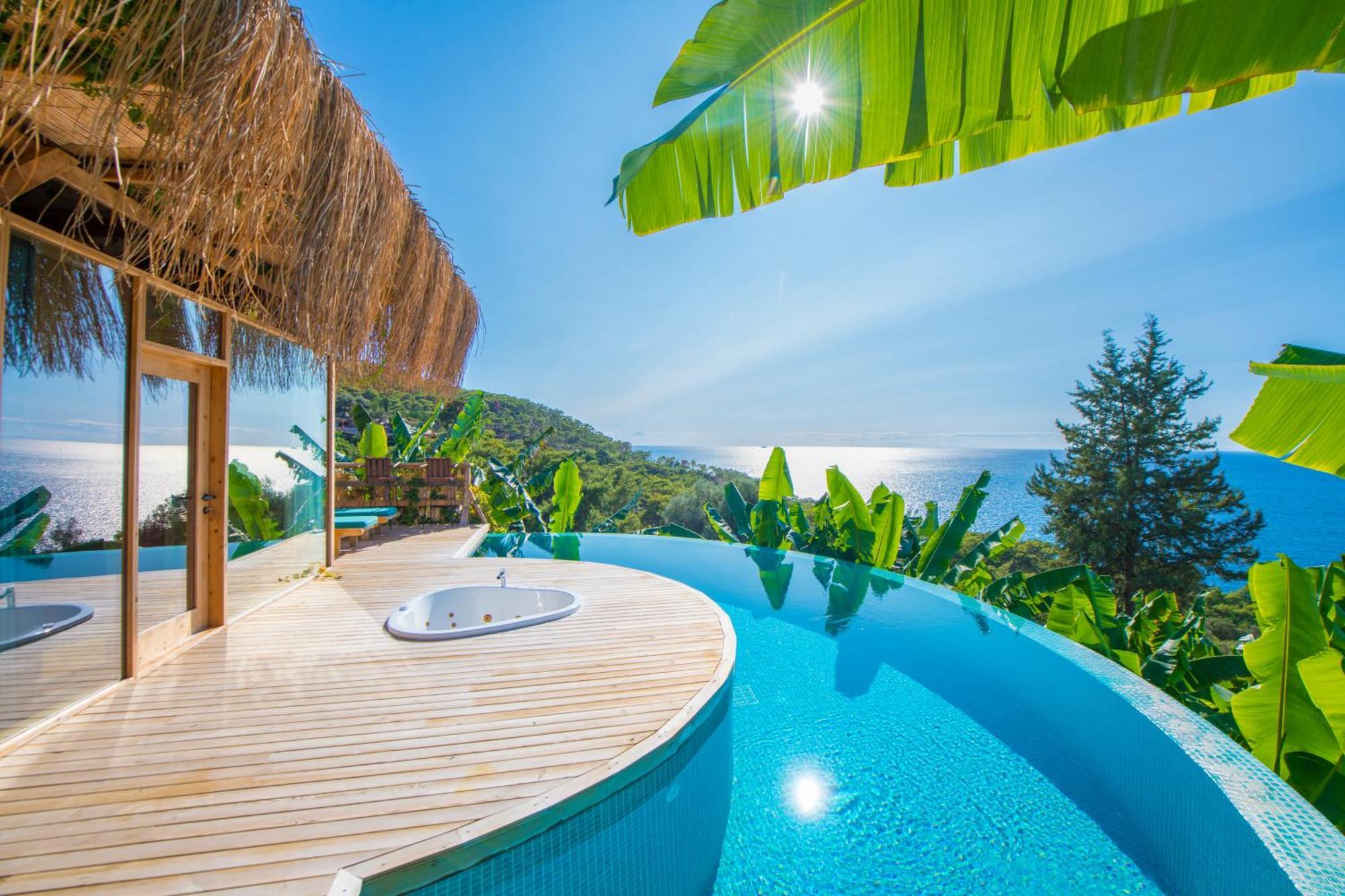 Seaview Faralya Hotel Bagian luar foto